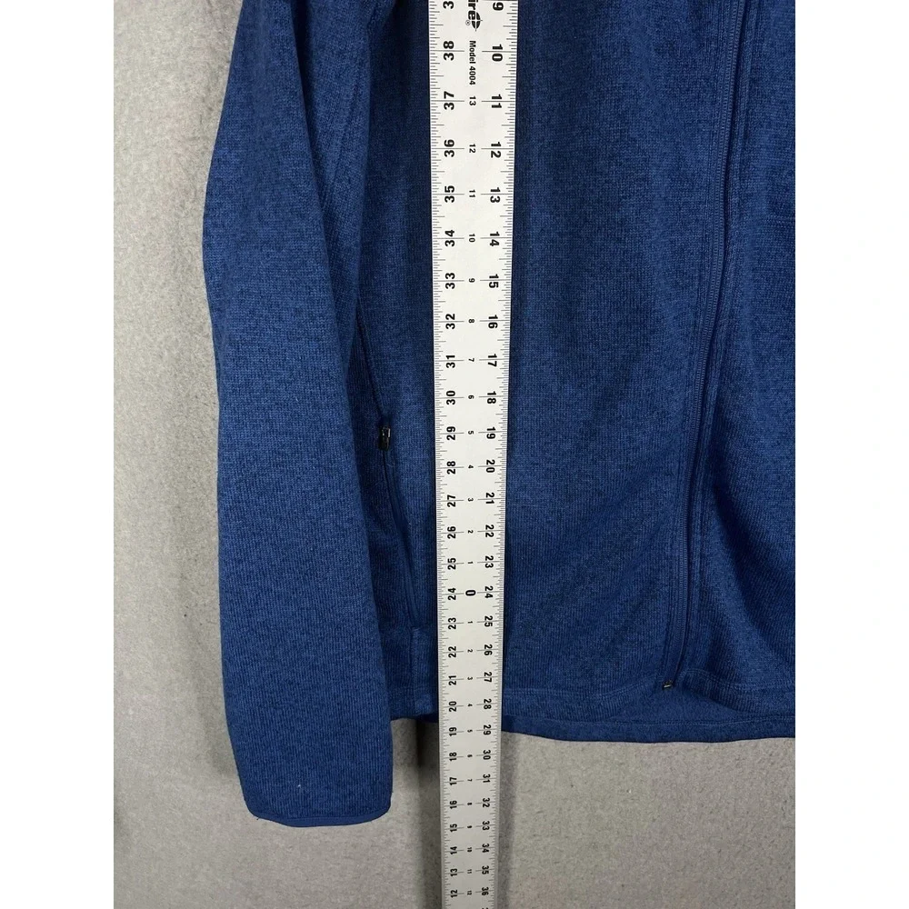 LL‎ Bean Sweater Mens XXL Blue Navy Fleece Jacket Full Zip Regular Fit 504938